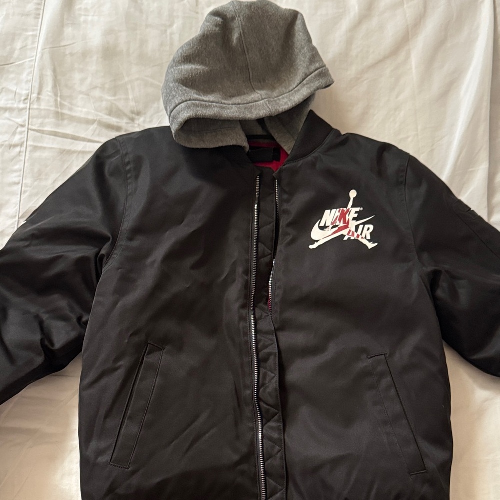 Nike Air Black and Gray Bomber Jacket